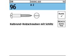200 x Holzschrauben DIN 96 4x60 Edelstahl A2