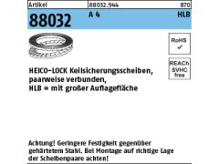200 x Keilsicherungsscheiben Heico-Lock breit, Edelstahl A4 3,9x9,0x1,6