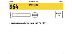 200 x Linsen-Senkschrauben DIN 964 Messing M3 x 20