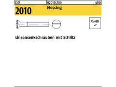 200 x Linsensenkschrauben ISO 2010 Messing M4 x 6