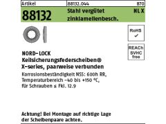 200 x Nord-Lock Scheiben X-series NLX8 (8,4 x 13,5 x 2,29) Zinklamellen