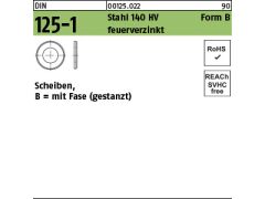 200 x Scheiben DIN 125 Stahl 140 HV B 23 feuerverzinkt