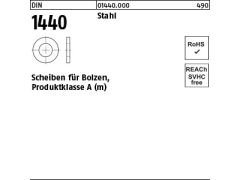 200 x Scheiben für Bolzen DIN 1440 Stahl 23 (blank/schwarz)