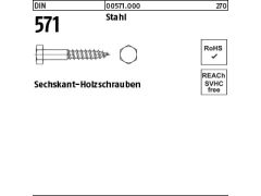 200 x Sechskant-Holzschr. DIN 571 Stahl 8 x 50