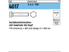 200 x Sechskantschrauben ISO 4017 M8 x 25 Edelstahl A4-70