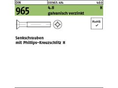 200 x Senkschrauben DIN 965 4.8 M3 x 16 -H verzinkt