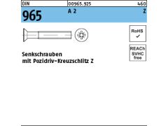 200 x Senkschrauben DIN 965 M6 x 60 -Z Edelstahl A2