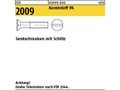 200 x Senkschrauben ISO 2009 M6 x 10 Polyamid Kunststoff