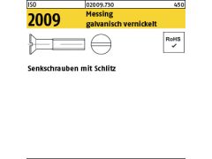 200 x Senkschrauben ISO 2009 Messing M3 x 10 vernickelt