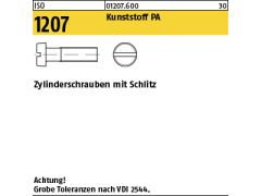 200 x Zylinderschrauben ISO 1207 M5 x 16 Polyamid Kunststoff