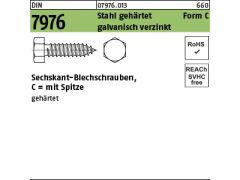 2000 x 6-kt Blechschr. DIN 7976 C (Spitze) 2,9 x 6,5 verzinkt