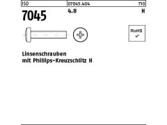 2000 x Flachkopfschrauben ISO 7045 4.8 M5 x 10 - H (blank/schwarz)