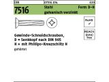 2000 x Gew-Schneidschr. DIN 7516 Senkkopf M5x10 - H verzinkt