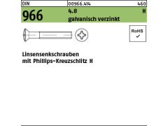 2000 x Linsensenkschrauben DIN 966 4.8 M3 x 8 -H verzinkt