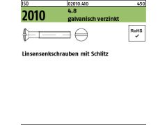 2000 x Linsensenkschrauben ISO 2010 4.8 M3 x 8 verzinkt