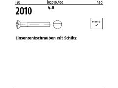 2000 x Linsensenkschrauben ISO 2010 4.8 M4 x 10 (blank/schwarz)