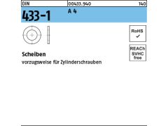 2000 x Scheiben DIN 433 -1 4,3 Edelstahl A4