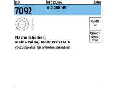 2000 x Scheiben ISO 7092 M2,5 (2,7x5x0,5) 200 HV Edelstahl A2