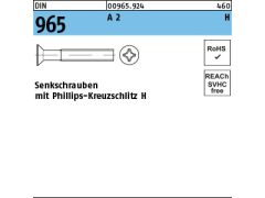 2000 x Senkschrauben DIN 965 M1,6 x 4 -H Edelstahl A2
