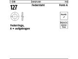 25 x Federringe DIN 127 Federstahl Form A 45 (blank/schwarz)