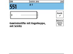 25 x Gewindestifte DIN 551 1.4305 M8 x 30 rostfrei A 1