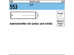 25 x Gewindestifte DIN 553 1.4305 M6 x 6 Edelstahl A 1