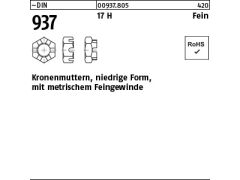 25 x Kronenmuttern DIN 937 17 H M24 x 1,5 (blank/schwarz)
