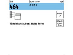 25 x Rändelschrauben DIN 464 M4x10 Edelstahl A1/A2