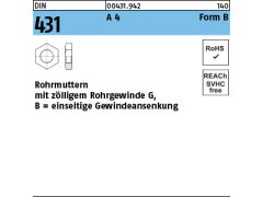 25 x Rohrmuttern DIN 431  BG 1/8 SW 19 Edelstahl A4