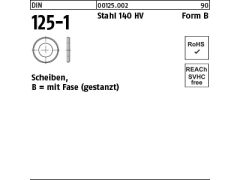 25 x Scheiben DIN 125 Stahl 140 HV B 43 (blank/schwarz)