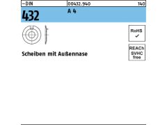 25 x Scheiben DIN 432 15 Edelstahl A4