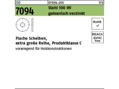 25 x Scheiben ISO 7094 Stahl M33 verzinkt