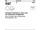 25 x Sechskant-Hutmuttern DIN 1587 6 M14 x 1,5 SW 22...