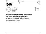 25 x Sechskant-Hutmuttern DIN 1587 6 M16 x 1,5