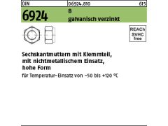 25 x Sechskantmuttern DIN 6924 Kl.8 M24 verzinkt