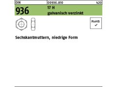 25 x Sechskantmuttern DIN 936 17 H M30 verzinkt