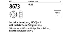 25 x Sechskantmuttern ISO 8673 Kl.6 AU M24x1,5 (blank/schwarz)