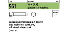 25 x Sechskantschrauben DIN 561 22H / 8.8 BM 12 x 70 SW17 verzinkt A2F