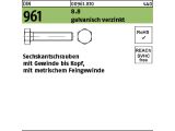 25 x Sechskantschrauben Feingewinde / Vollgewinde DIN 961 8.8 M16 x 1,5 x 100 verzinkt