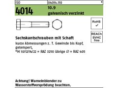 25 x Sechskantschrauben ISO 4014 10.9 M16 x 140 verzinkt, getempert