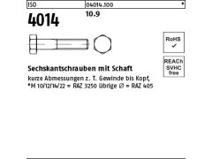 25 x Sechskantschrauben ISO 4014 10.9 M20 x 95 (blank/schwarz)