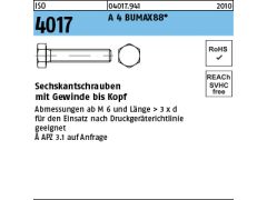 25 x Sechskantschrauben ISO 4017 M16 x 45 Edelstahl A4-BUMAX88