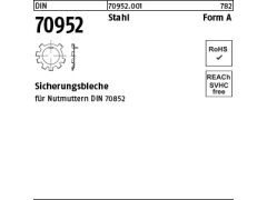 25 x Sicherungsbleche DIN 70952 Stahl A52 (blank/schwarz)