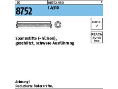 25 x Spannstifte ISO 8752 Edelstahl(1.4310) 8x12