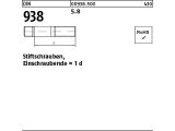 25 x Stiftschrauben DIN 938 5.8 M20 x 45 (blank/schwarz)