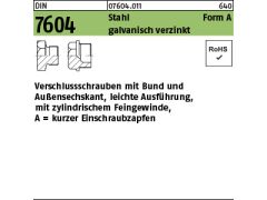25 x Verschlußschrauben DIN 7604 Form A M30x1,5 verzinkt