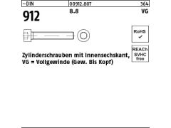 25x DIN 912 Zylinderschraube Innensechskant M 10 x 25 A2 blank
