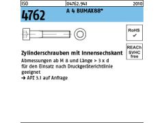 25 x Zylinderschrauben ISO 4762 M16 x 40 Edelstahl A4-BUMAX88