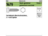 250 x Blechschrauben ISO 1479-C 6,3 x 50 verzinkt