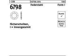 250 x Fächerscheiben DIN 6798 Federstahl Form I 10,5 (blank/schwarz)
